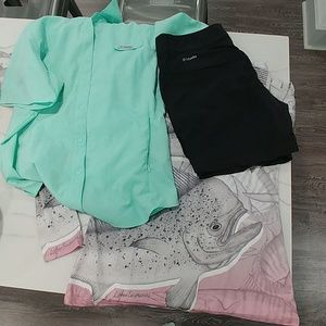 Lot womens UV fishin clothes Columbia reel legends